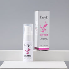 Glycyrrhiza Face Pore Repair Serum applied to face for pore repair and skin brightening.