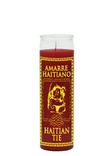 Haitian Tie red 7 day candle in glass jar for spiritual ritual work, intention setting, and devotional use.