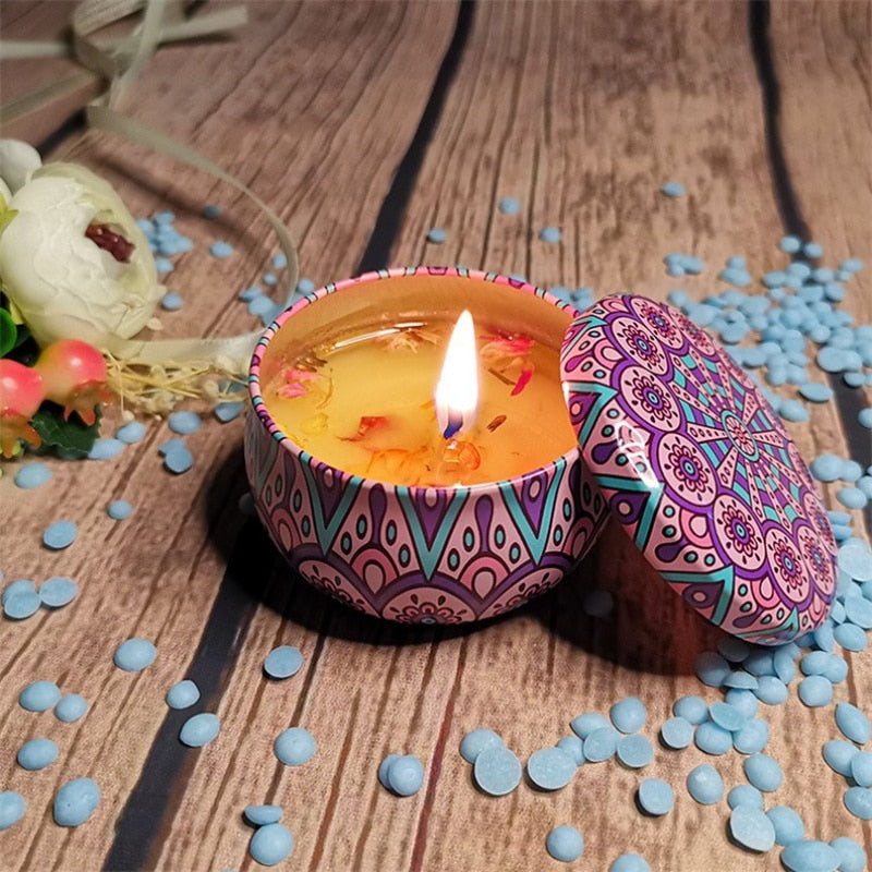 Handmade scented candle for long-lasting home fragrance, relaxation, and peaceful evening use.