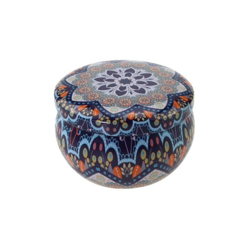 Handmade scented candle with natural wax for relaxation, meditation, and soothing indoor fragrance.