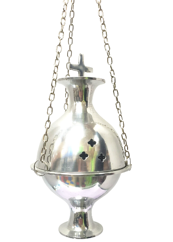 Nickel Plated Christian Church Thurible Incense Burner Censer
