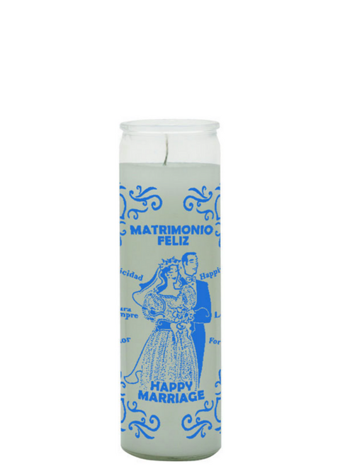 Happy marriage (white) 1 color 7 day candle