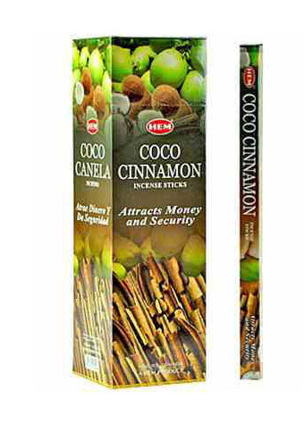 Hem Coco Cinnamon Incense Sticks - coconut and cinnamon fragrance