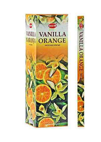 Hem Vanilla Orange Incense Sticks - bright vanilla and orange fragrance