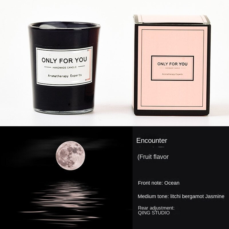Home fragrance aromatherapy candle in glass jar for scenting living spaces and creating a soothing mood.