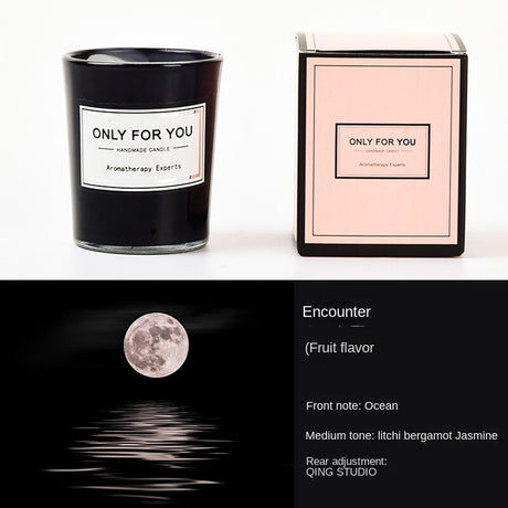 Home fragrance aromatherapy candle in glass jar for scenting living spaces and creating a soothing mood.