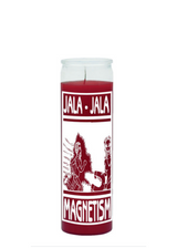 Jala Jala Red 7-Day Candle glass prayer candle for creating bold ambiance, calm energy, and soothing home decor use.