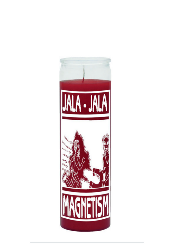 Jala Jala Red 7-Day Candle glass prayer candle for creating bold ambiance, calm energy, and soothing home decor use.