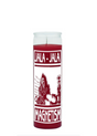 Jala Jala Red 7-Day Candle glass prayer candle for creating bold ambiance, calm energy, and soothing home decor use.