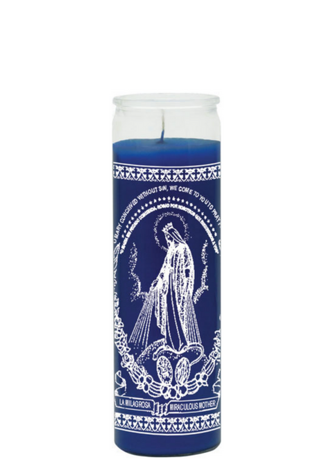 MIRACULOUS MOTHER (Blue) COLOR 7 DAY CANDLE
