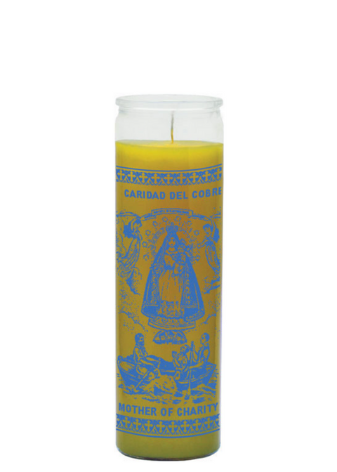 OUR LADY OF CHARITY (Yellow) COLOR 7 DAY CANDLE