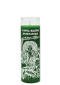 Martha Dominadora green 7 day candle in glass jar for domination rituals, spiritual work, and focused devotional use.