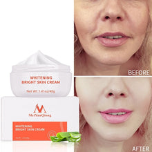 Mei YanQiong Dark Spot Remover Cream with snail extract, aloe vera, and pearl powder ingredients display.