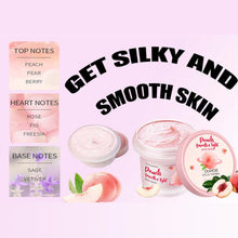 Peach Body Whitening Scrub woman with smooth glowing skin showing brightening exfoliation results.