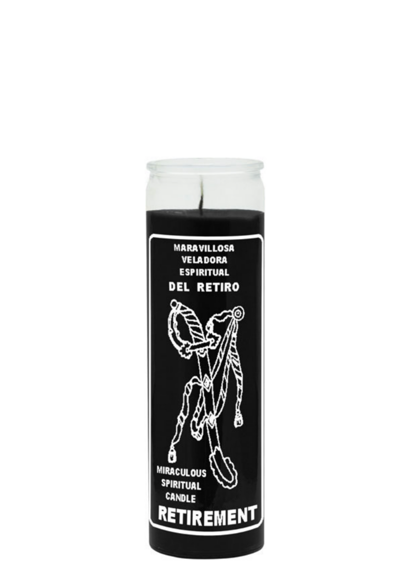 Retirement (black) 1 color 7 day candle