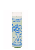 Saint Peter red 7-day candle in glass jar for faith, prayer, and devotional use.