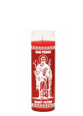 Saint Peter red 7-day candle for prayer, peace, and spiritual guidance use.