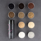 Sevich Hair Building Fibers Keratin available in 10 natural hair shades.