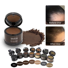 Sevich Waterproof Hairline Powder applied along hairline and roots.