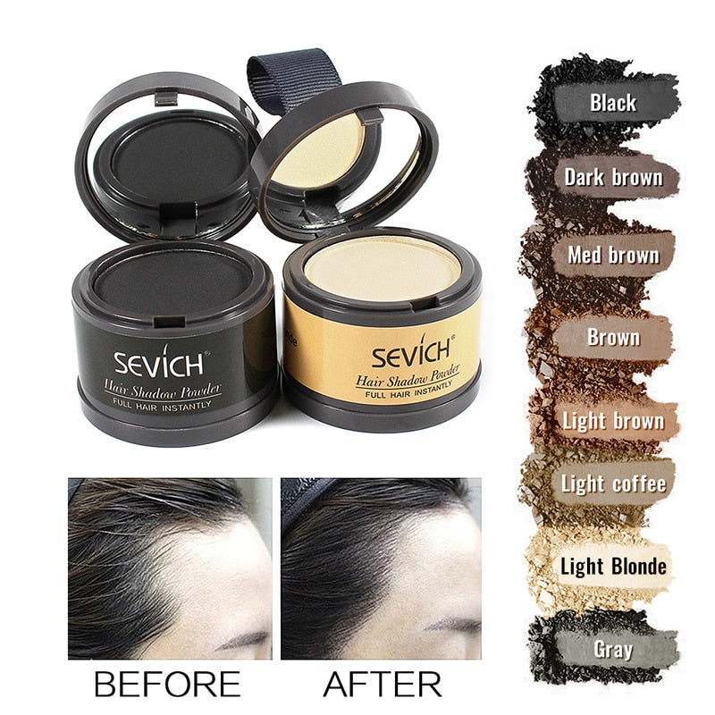 Sevich Waterproof Hairline Powder available color shades for root coverage.