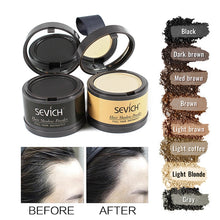 Sevich Waterproof Hairline Powder available color shades for root coverage.