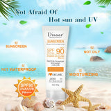 Summer Sunscreen Cream SPF 50 for face and body broad-spectrum protection against UVA and UVB rays.