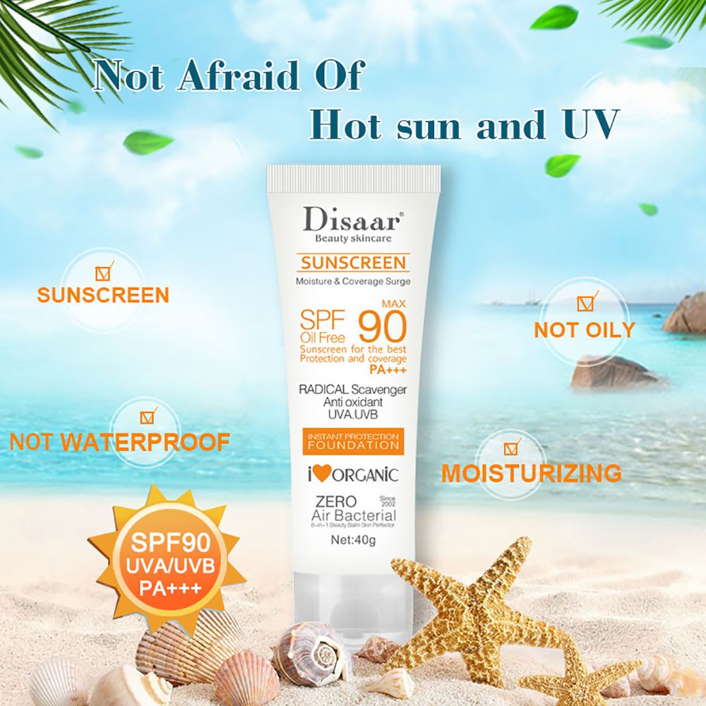 Summer Sunscreen Cream SPF 50 for face and body broad-spectrum protection against UVA and UVB rays.