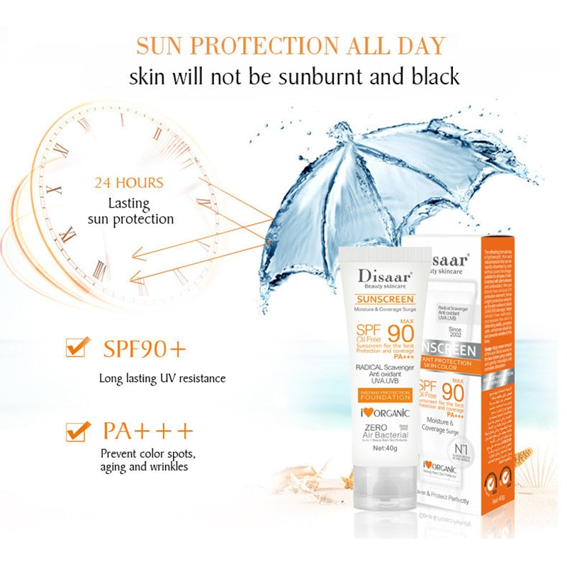 Summer Sunscreen Cream SPF 50 with whitening and oil-controlling formula for radiant protected skin.