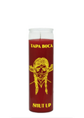 apa Boca Shut Up red 7-day candle for blocking negativity, silencing gossip, and spiritual protection work.