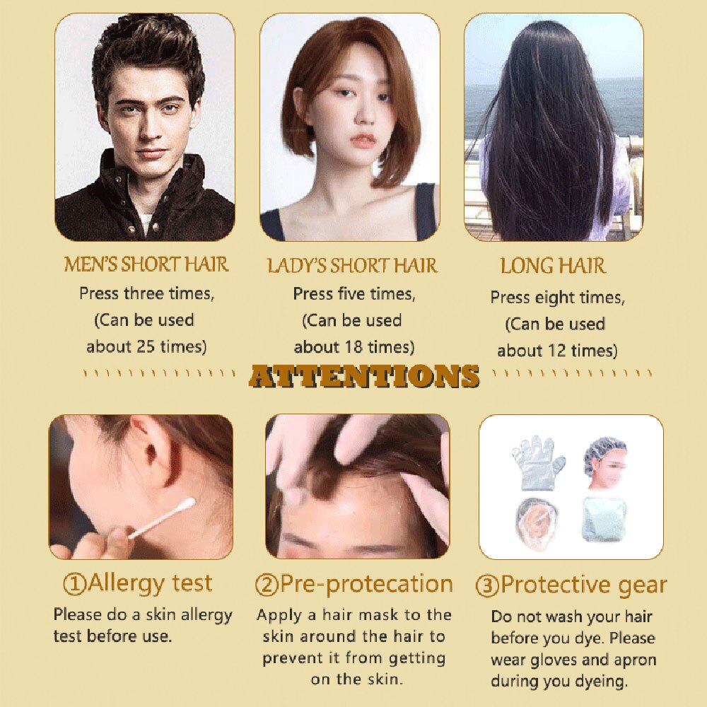 500ml 3 In 1 Black Hair Color Shampoo herbal ingredients including ginseng and black sesame.