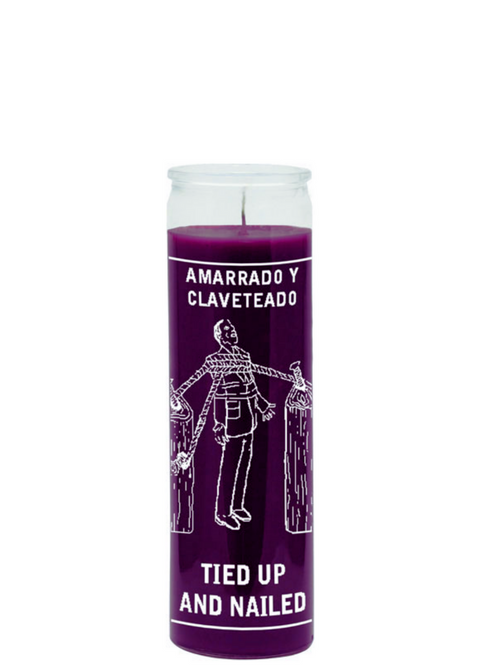 TIED UP & DOWN (Purple) COLOR 7 DAY CANDLE
