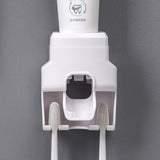 Wall Mount Automatic Toothpaste Dispenser suitable for whole family use with easy one-press dispensing.