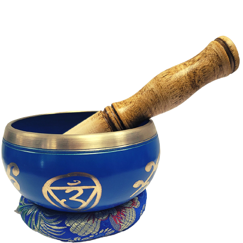 3.5" Blue Tibetan Singing Bowl for Meditation