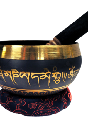 Tibetan Singing Bowl Set Black