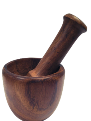 Wooden Mortar and Pestle