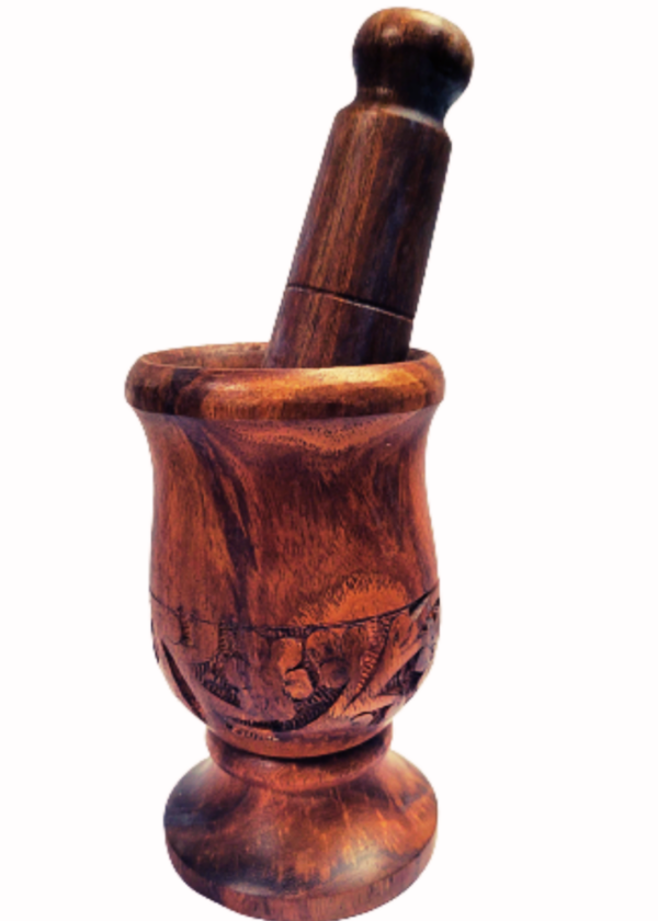 Wooden Mortar and Pestle