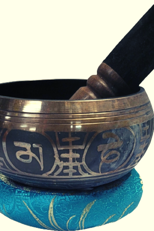 Black Tibetan Singing Bowl for Meditation