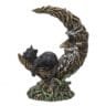 Black Cat on Moon Figurine