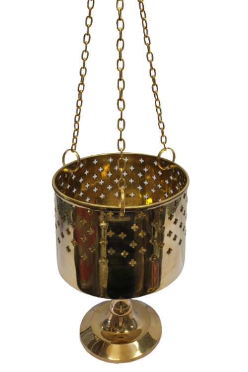 Brass Hanging Incense Burner 8 Inch