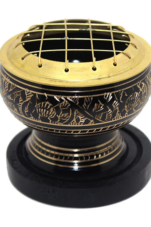 Brass Screen Burner Black w/Coaster