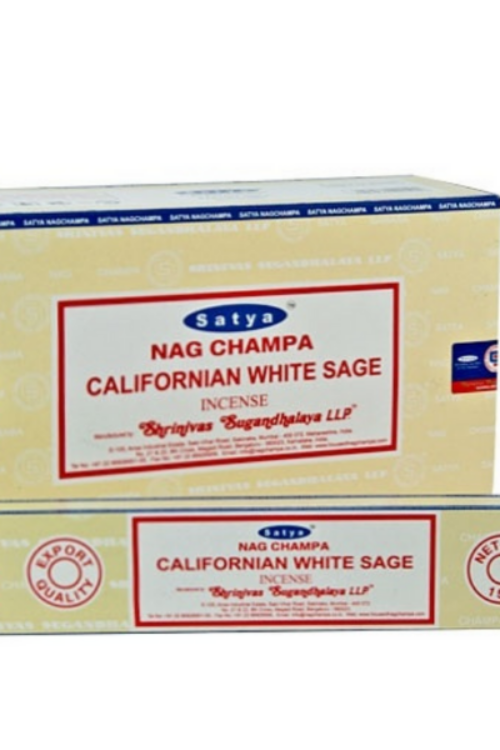 Satya Nag Champa California White Sage Incense Sticks 1 Box