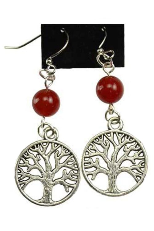 Tree of Life Earring – Carnelian