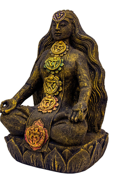 Volcanic Stone Statue – Chakra Goddess