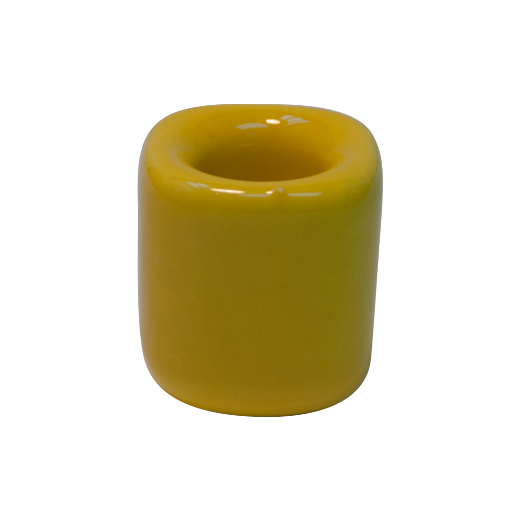 Chime Candle Holder - Yellow Porcelain