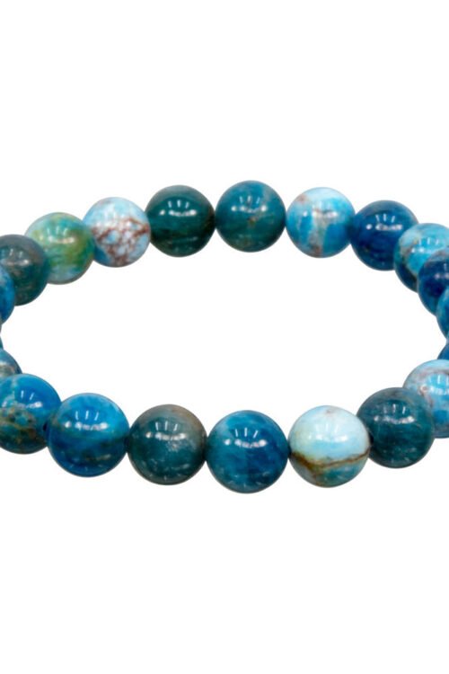 Elastic Bracelet 8mm Round Beads – Apatite