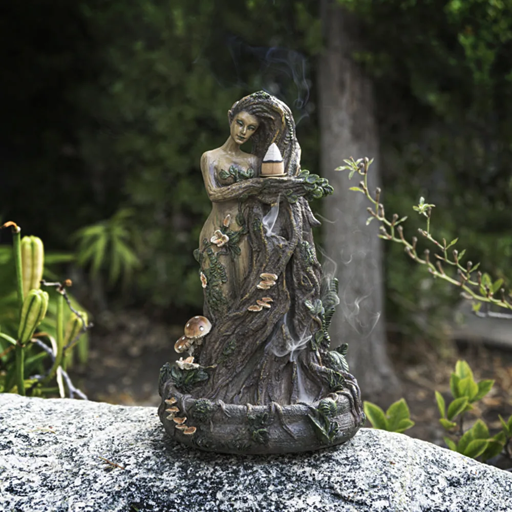 ENT Tree Lady Backflow Incense Burner 9.25"