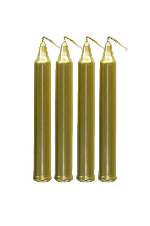 Mini Ritual Candle – Gold (Set of 4)