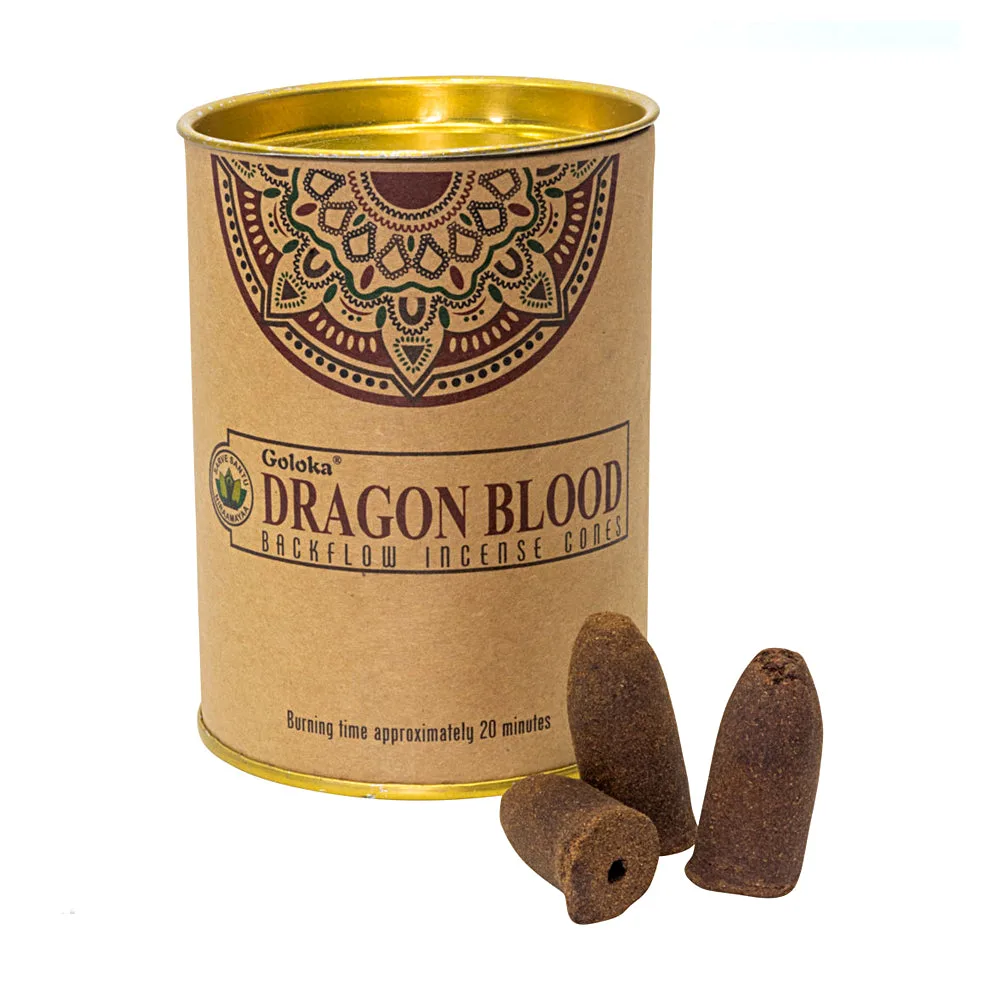 Goloka Dragon Blood Backflow Incense Cones