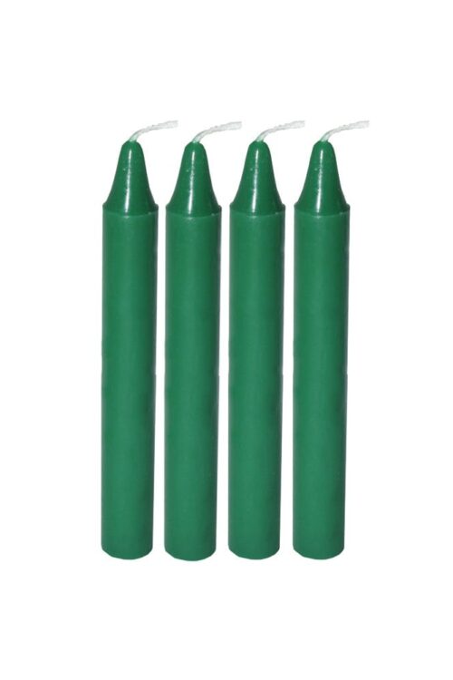 Mini Ritual Candle – Green (Set of 4)