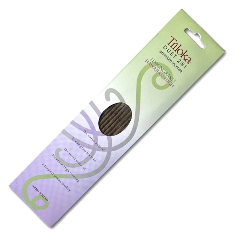 Triloka Duet Lemongrass-Hawaiian High Incense Sticks